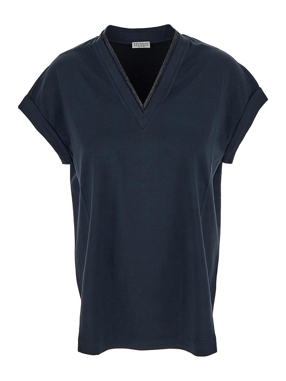 Brunello Cucinelli Gray Cotton T-Shirt main image 1