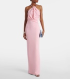 Solace London Riva embellished halterneck gown