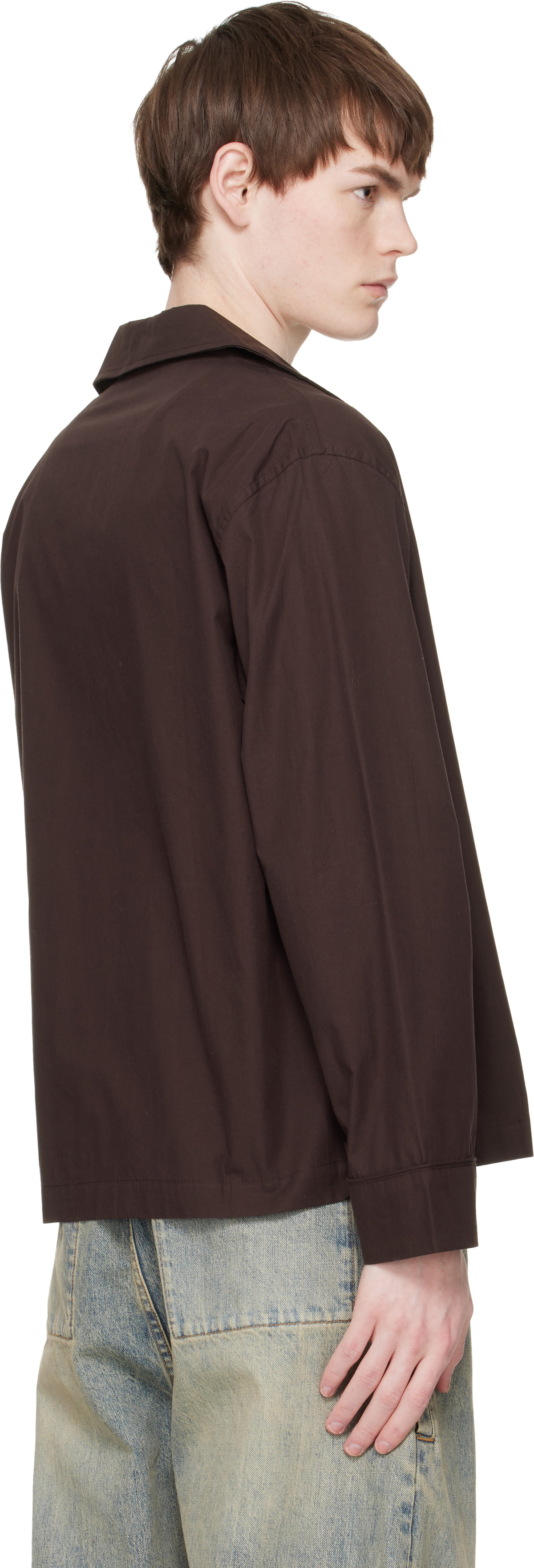 Entire Studios Brown LS Pajama Shirt