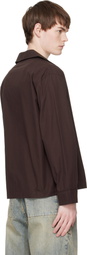 Entire Studios Brown LS Pajama Shirt
