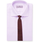 Canali - Lilac Pin-Dot Cotton-Jacquard Shirt - Men - Purple