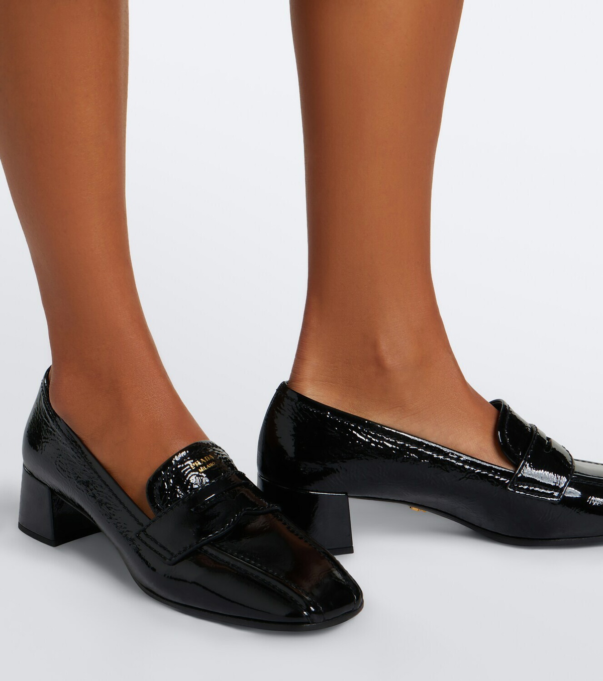 Prada Patent leather loafer pumps