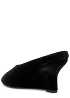 Toteme 85 Peep-toe Velvet Mules Black