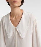 Chloé Scalloped silk shirt