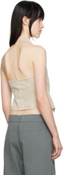 Gimaguas SSENSE Exclusive Beige Beverly Denim Tank Top