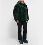 Moncler Genius - 3 Moncler Grenoble Telluride Stretch-Shell Trimmed Velvet Hooded Down Jacket - Men - Green