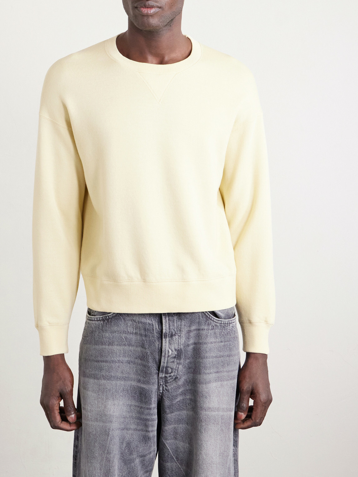 Visvim - Jumbo SB Wool and Cotton-Blend Jersey Sweatshirt - Yellow