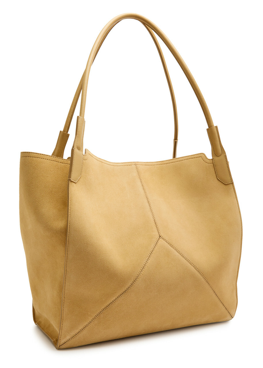Victoria Beckham Victoria Panelled Suede Tote - Sand - One Size