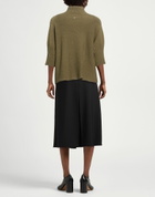 Manila Grace Womens Turtleneck Military in Green