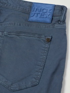 Incotex - Slim-Fit Cotton-Blend Trousers - Blue
