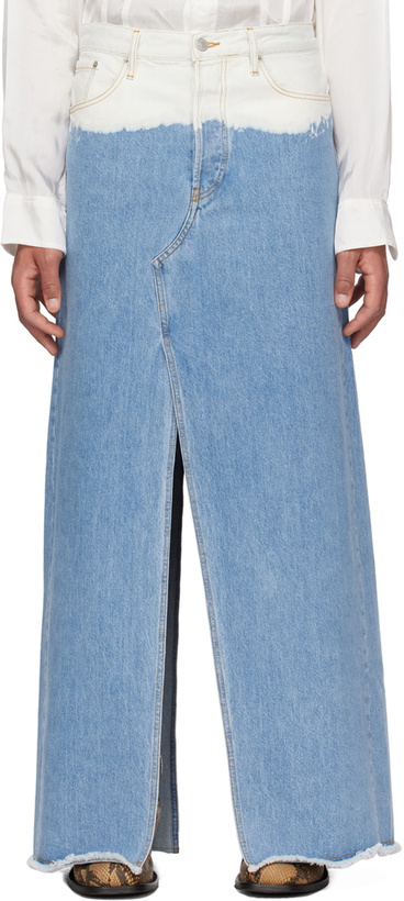 Photo: Dries Van Noten SSENSE Exclusive Blue & White Jeans