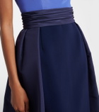 Carolina Herrera Colorblocked silk faille gown