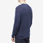 C.P. Company Men's Cotton Crepe Crew Knit in Medieval Blue