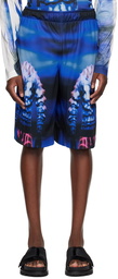 YAKU Blue 300AD Kojo Shorts