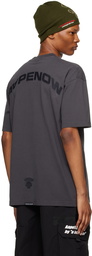 AAPE by A Bathing Ape Black Embroidered T-Shirt