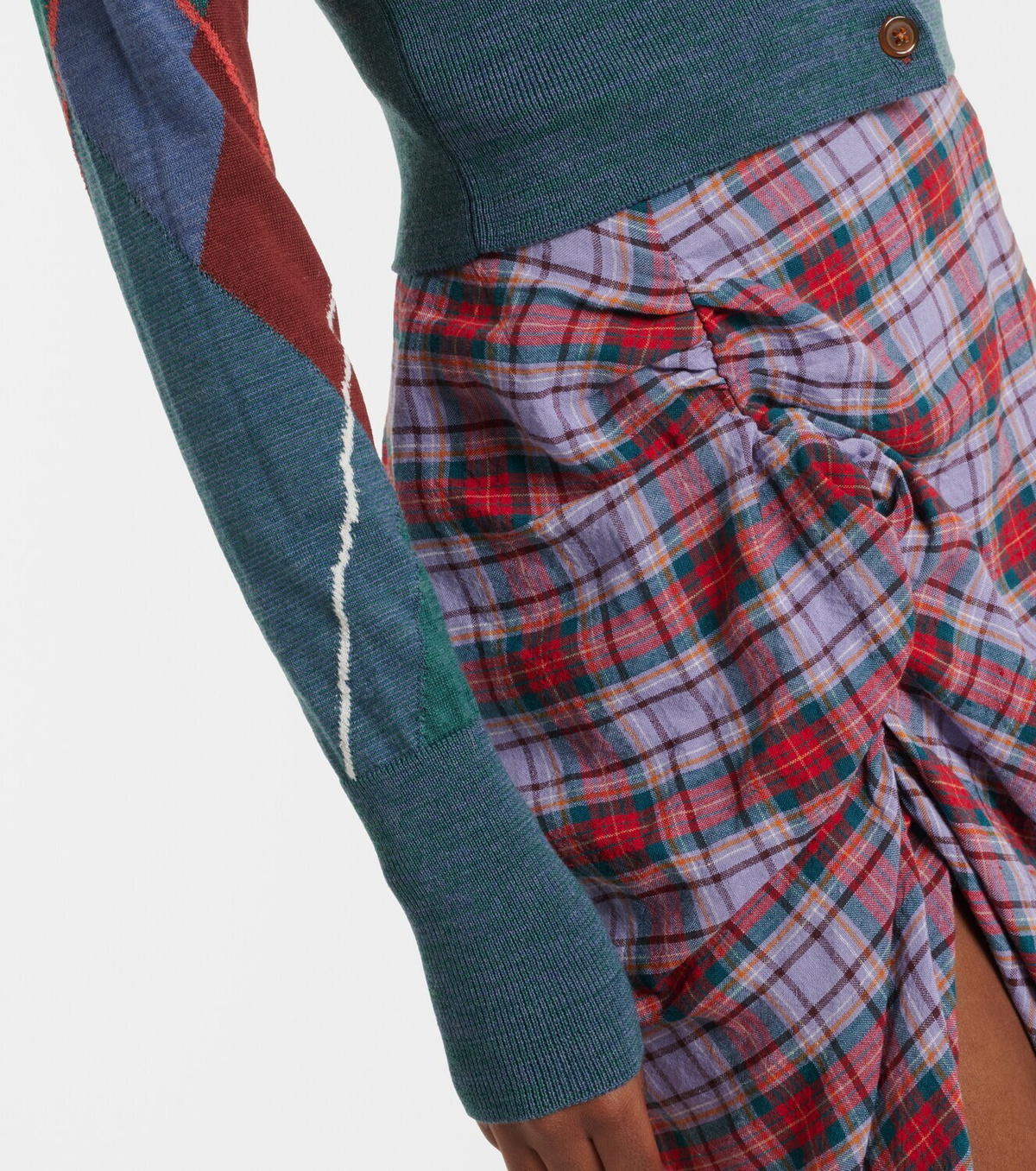 Vivienne Westwood Argyle wool and cotton cardigan