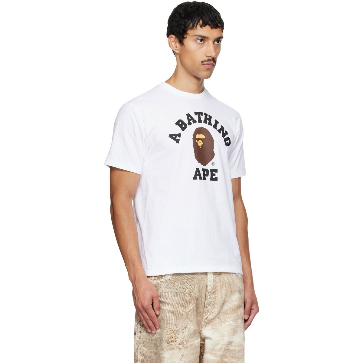 BAPE White College T-shirt