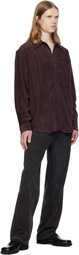 MMIC Burgundy Drape Shirt