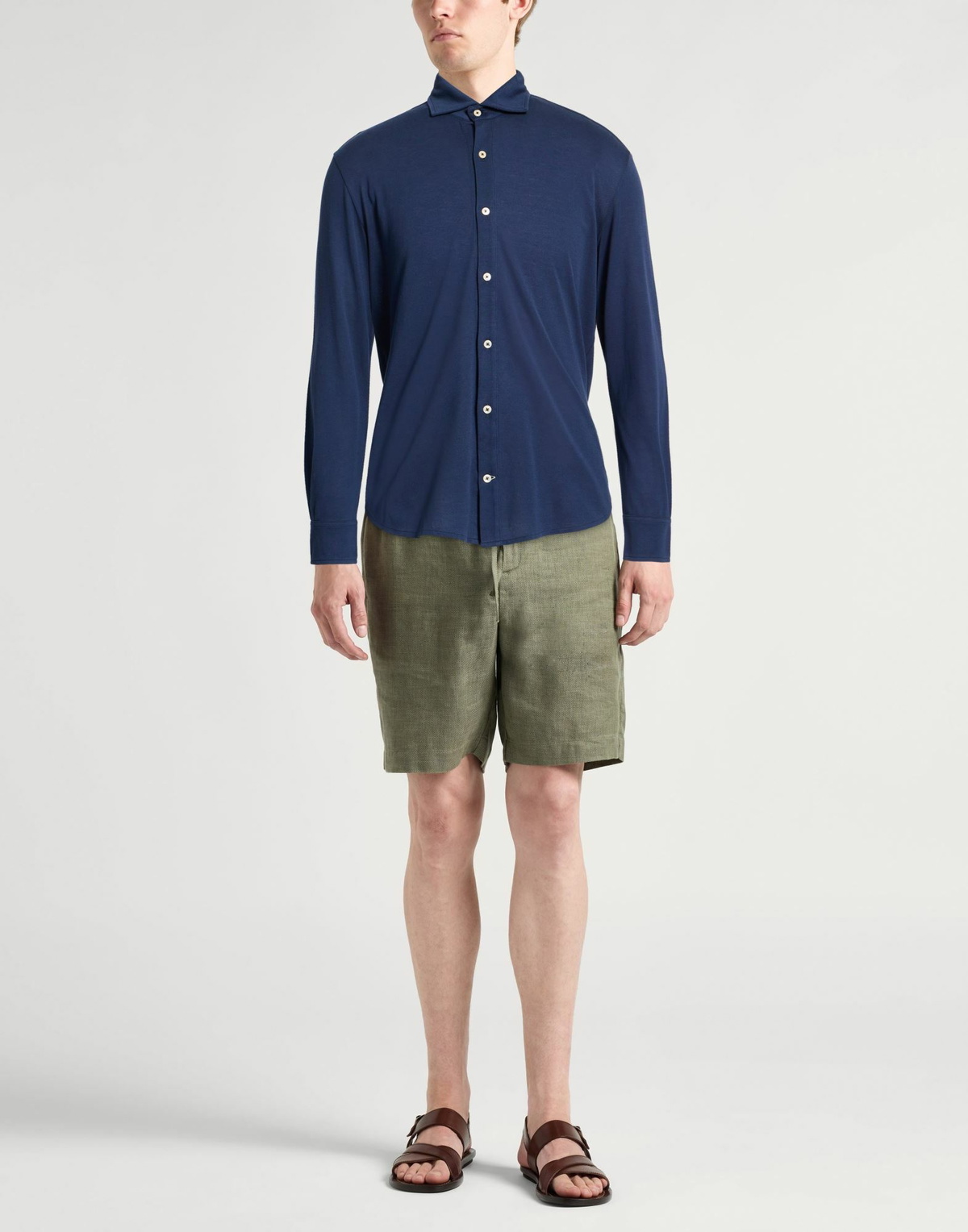 Eleventy Mens Shirt in Navy
