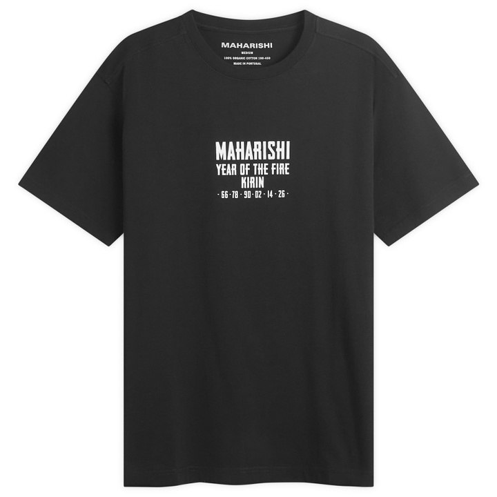 Photo: Maharishi Men's Paper Cut Kirin T-Shirt in Black
