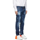 Dsquared2 Blue Medium Easy Wash Slim Jeans