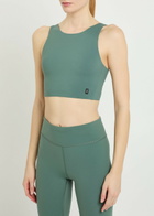 ON Core 2 in 1 Stretch-jersey Crop top Olive