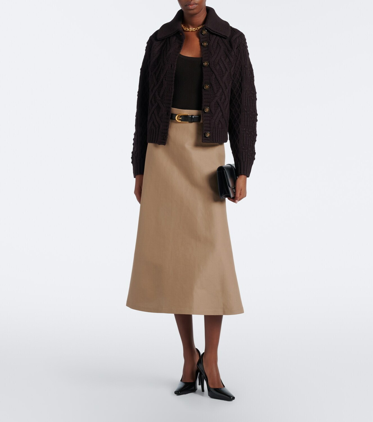 Emilia Wickstead Brinkley cable-knit wool cardigan
