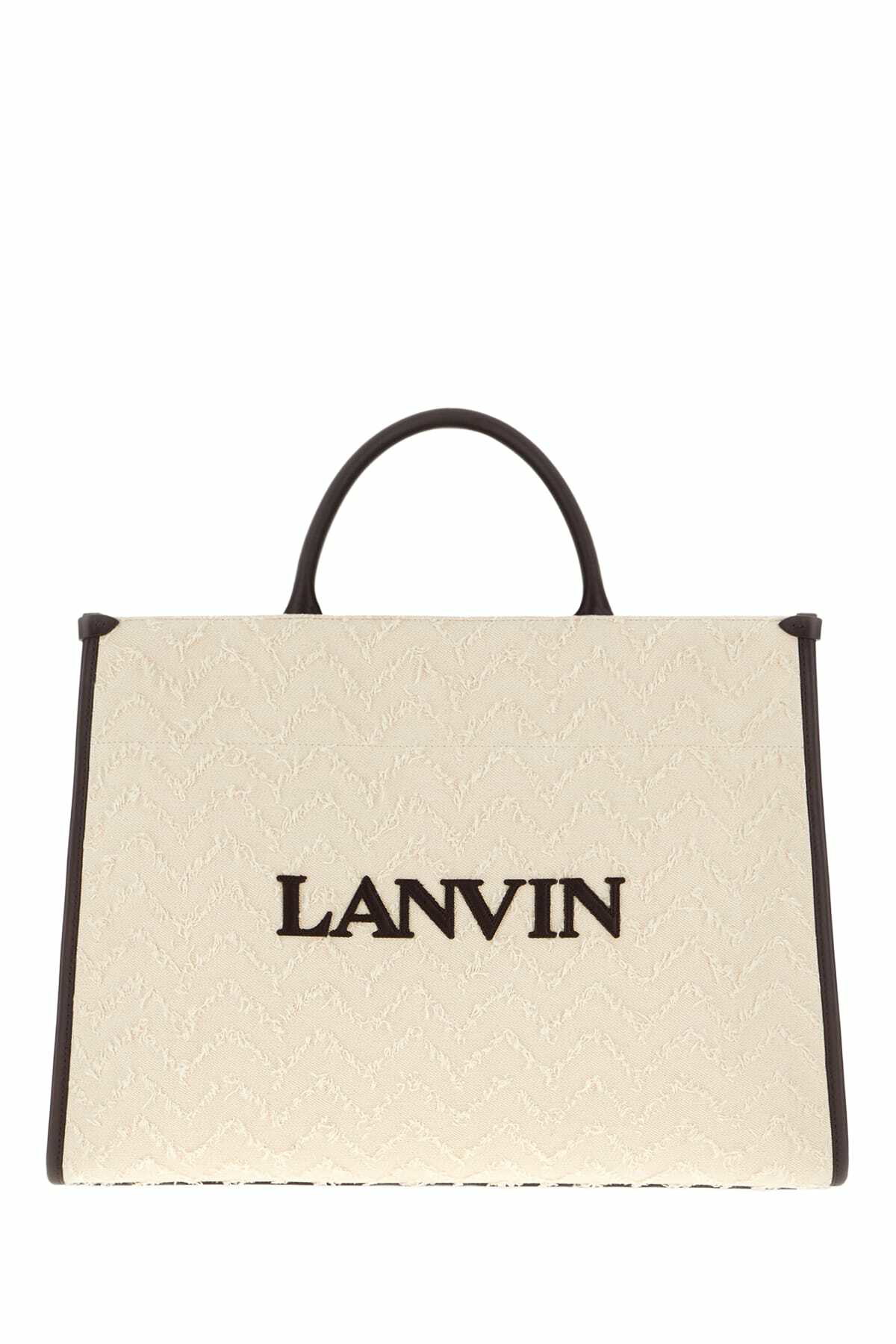 Lanvin Tan Gallery Dept. Edition Painted Kraft Paper Grocery