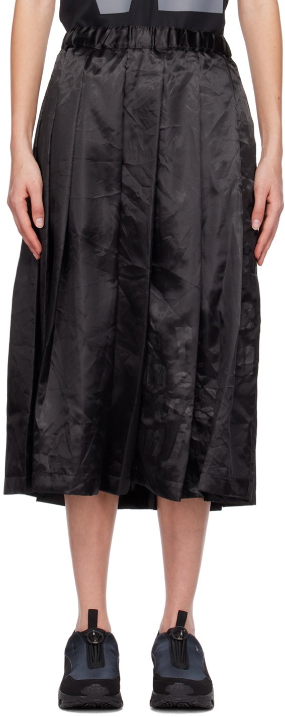 Black Comme des Garçons Black 'True Heart Strong Mind' Midi Skirt