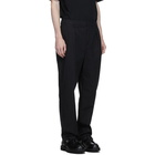 Valentino Black Plain Straight Leg Trousers