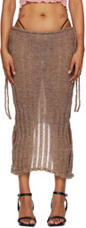 TYRELL SSENSE Exclusive Brown Maxi Skirt