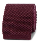 Hugo Boss - 6cm Knitted Silk Tie - Red