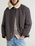 Enfants Riches Déprimés - Viktor Shearling-Trimmed Padded Cotton-Twill Jacket - Black