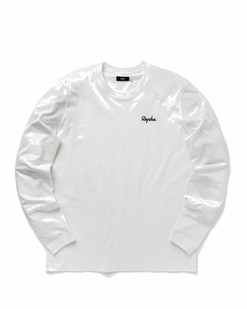 Photo: Rapha Logo Long Sleeve T Shirt White - Mens - Longsleeves