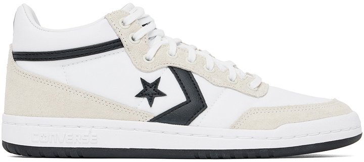 Photo: Converse White & Gray CONS Fastbreak Pro Mid Top Sneakers