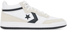 Converse White & Gray CONS Fastbreak Pro Mid Top Sneakers