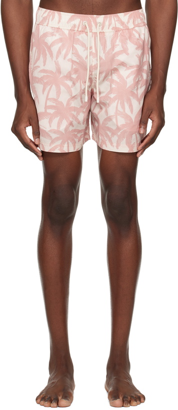 Photo: Palm Angels Off-White Palms Allover Swim Shorts