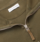Pop Trading Company - Logo-Print Cotton-Jersey Half-Zip Sweatshirt - Green