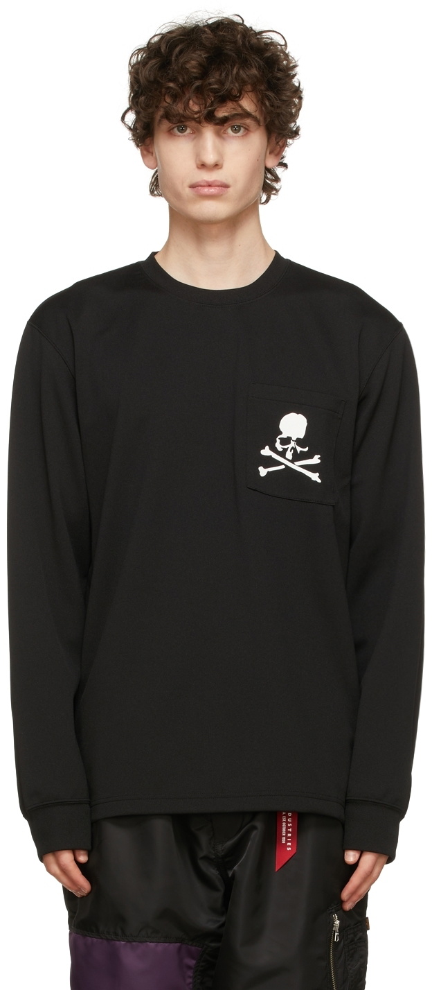 mastermind JAPAN Black Pocket Long Sleeve T-Shirt mastermind JAPAN