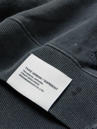 Neighborhood - Savage Logo-Embroidered Appliquéd Distressed Cotton-Jersey Sweatshirt - Gray