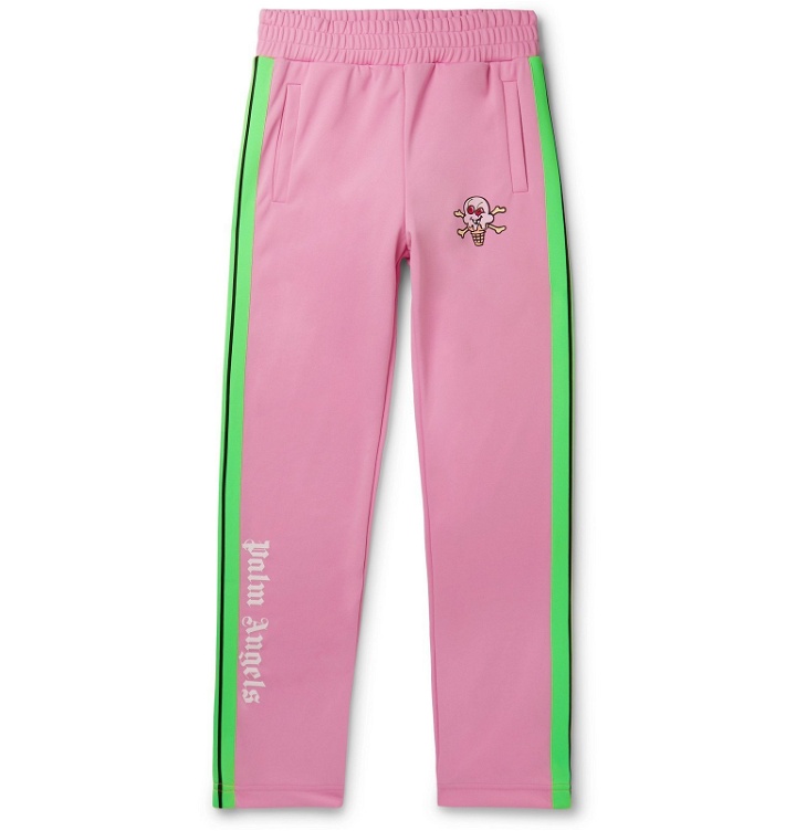 Photo: Palm Angels - ICECREAM Striped Printed Tech-Jersey Track Pants - Pink