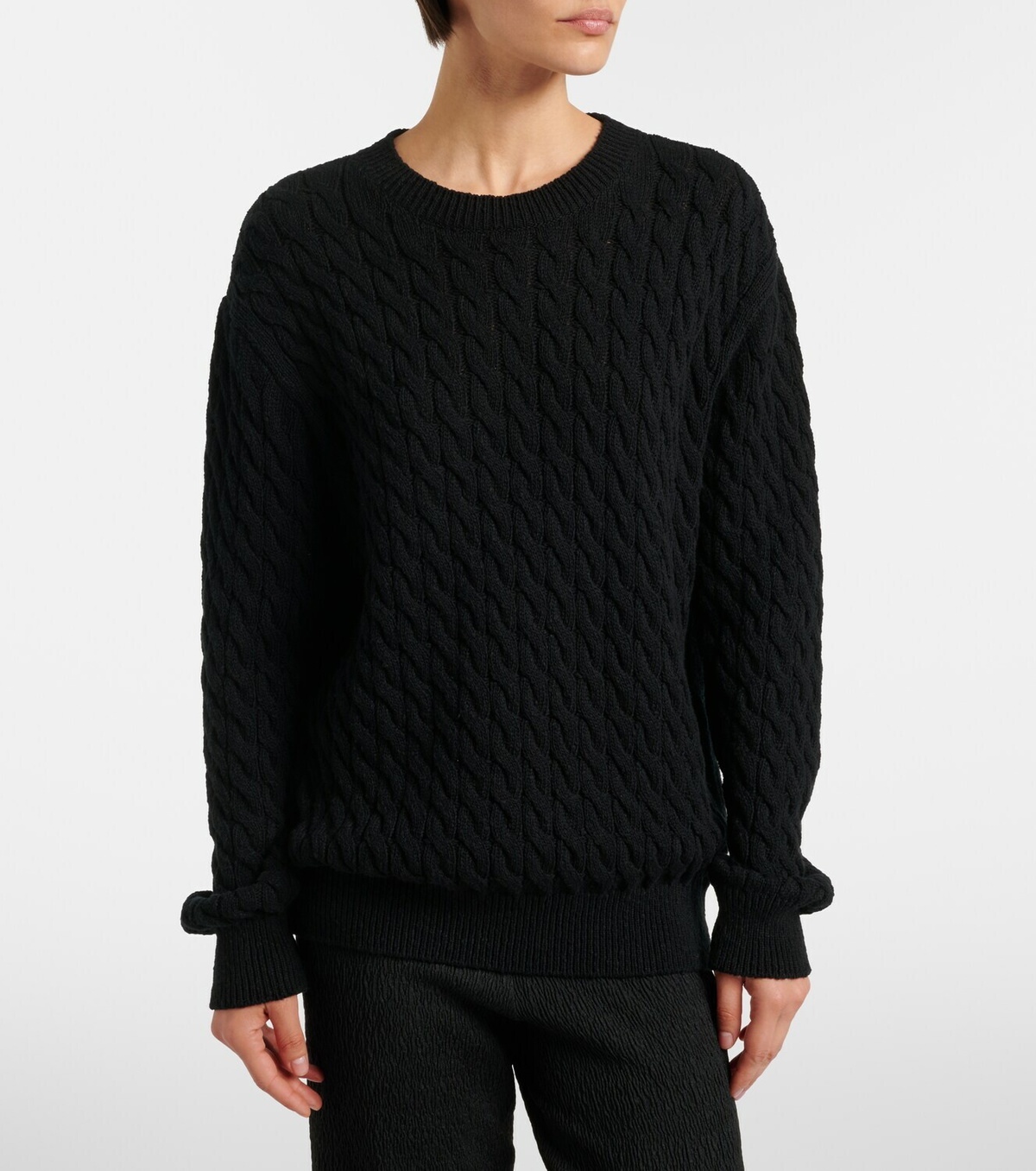 The Row Orus cable-knit cotton and linen sweater