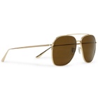 THE ROW - Oliver Peoples Ellerston Aviator-Style Titanium Sunglasses - Gold