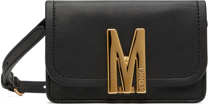 【関税込み】Moschino ブラック Bags ミニスカート Moschino Black Mini 'M' Bag Moschino
