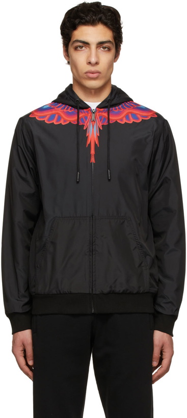 Photo: Marcelo Burlon County of Milan Black Curved Wings Jacket