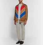 Gucci - Webbing-Trimmed Loopback Cotton-Jersey Sweatshirt - Men - Gray