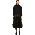 Chika Kisada Black Tulle Hoodie Dress