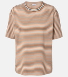 Brunello Cucinelli Striped oversized cotton jersey T-shirt