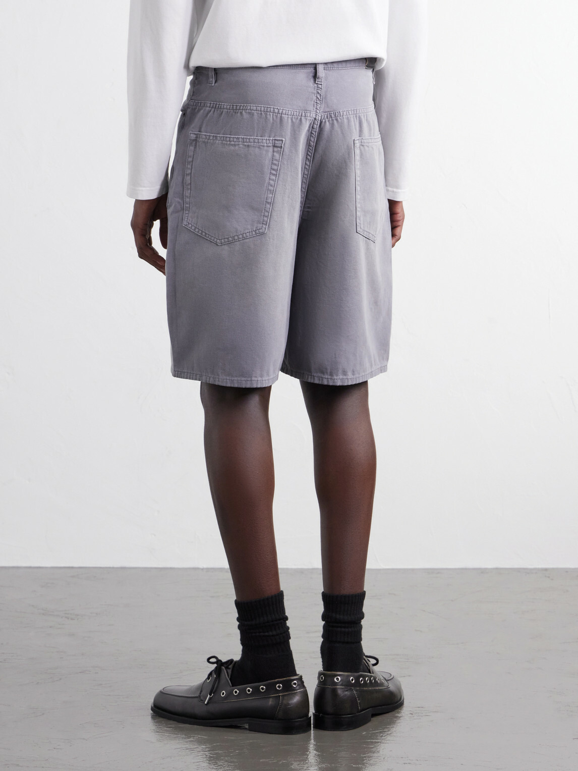 FRAME - Faded Cotton-Canvas Shorts - Blue
