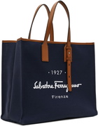 Salvatore Ferragamo Navy 1927 Signature Tote